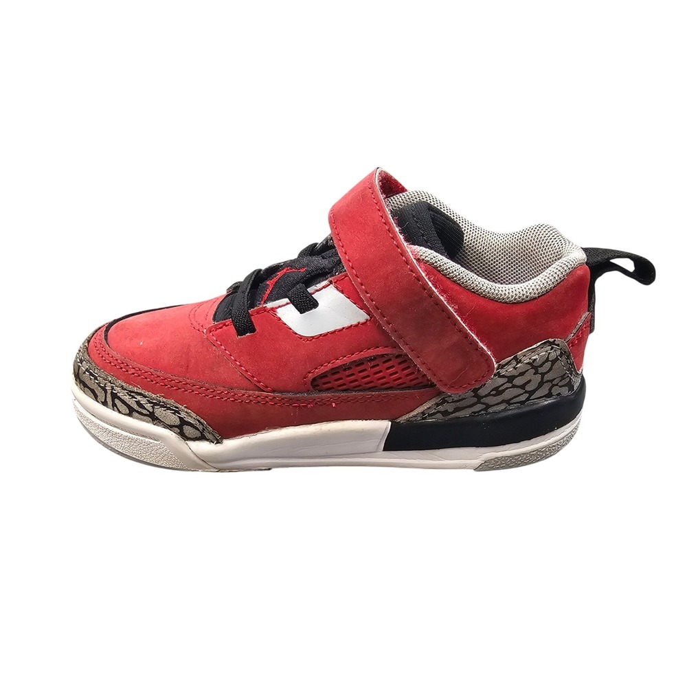 Air Jordan Spizike‎ Low TD Toro Red Black Size 9C Toddler FQ3952-601 Sneaker - Picture 7 of 10